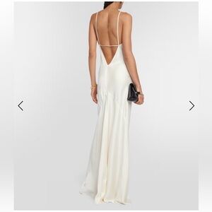Victoria Beckham Ivory Satin Cami Slip Dress